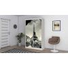 Dressing eiffel cu fotoprint, alb murdar, 120x225x60 cm, 2 usi culisante