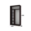 Dressing eiffel cu fotoprint, wenge, 120x225x60 cm, 2 usi culisante