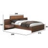 Set dormitor effect, nuc, dulap 150 cm, pat 160x200 cm, 2 noptiere, comoda