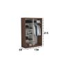 Set dormitor effect, nuc, dulap 150 cm, pat 160x200 cm, 2 noptiere, comoda