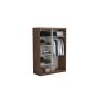 Set dormitor effect, nuc, dulap 150 cm, pat 160x200 cm, 2 noptiere, comoda