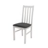 Set masa extensibila 120x150cm cu 4 scaune tapitate, mb-13 max5 si s-38 boss10 b11, alb, lemn masiv de fag, stofa