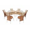 Set masa mercan cu 6 scaune , rustic