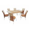 Set masa mercan cu 6 scaune , rustic