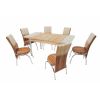 Set masa mercan cu 6 scaune , rustic