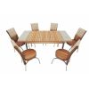 Set masa mercan cu 6 scaune , rustic