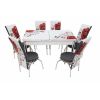 Set masa mercan cu 6 scaune , trandafiri rosii