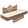 Saltea ortopedica lux, 130x190x23 cm, cu plasa de arcuri, reversibila, sistem de aerisire, ferma
