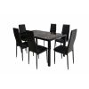 Set masă cu 6 scaune, mbs-21 negru