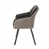 Scaun living s-167, material textil, gri