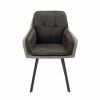 Scaun living s-167, material textil, gri