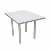 Masa living max7 b, bialy, extensibila 80/110x80x76 cm, lemn masiv de fag/pal