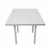 Masa living max7 b, bialy, extensibila 80/110x80x76 cm, lemn masiv de fag/pal
