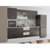 Bucatarie alfa 240 cm, wenge/alb, blat termic alb, corp inalt cuptor