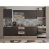 Bucatarie alfa 300 cm, wenge / sonoma, blat termic nuc, corp inalt cuptor si corp hota