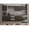 Bucatarie alfa 300 cm, wenge / sonoma, blat termic nuc, corp inalt cuptor si corp hota