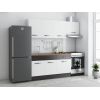 Bucatarie Sofia 200 cm, Alb / Wenge, Blat termic nuc, Corp hota