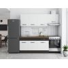 Bucatarie Sofia 200 cm, Alb / Wenge, Blat termic nuc, Corp hota
