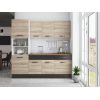 Bucatarie Sofia 200 cm, Sonoma / Wenge, Blat termic nuc, Corp cuptor incorporabil