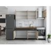 Bucatarie Sofia 200 cm, Sonoma / Wenge, Blat termic nuc, Corp hota