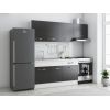 Bucatarie Sofia 200 cm, Wenge / Alb, Blat termic alb, Corp hota