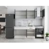 Bucatarie Sofia 200 cm, Wenge / Alb, Blat termic alb, Corp hota