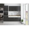 Bucatarie Sofia 200 cm, Wenge / Alb, Blat termic nuc, Corp cuptor incorporabil