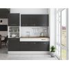 Bucatarie Sofia 200 cm, Wenge / Alb, Blat termic nuc, Corp cuptor incorporabil