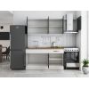 Bucatarie Sofia 200 cm, Wenge / Alb, Blat termic nuc, Corp hota