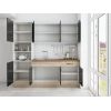 Bucatarie Sofia 200 cm, Wenge / Sonoma, Blat termic nuc, Corp cuptor incorporabil