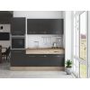Bucatarie Sofia 200 cm, Wenge / Sonoma, Blat termic nuc, Corp cuptor incorporabil