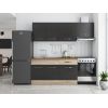 Bucatarie Sofia 200 cm, Wenge / Sonoma, Blat termic nuc, Corp hota
