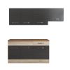Bucatarie Sofia 200 cm, Wenge / Sonoma, Blat termic nuc, Corp hota