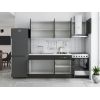 Bucatarie Sofia 200 cm, Wenge, Blat termic alb, Corp hota