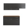 Bucatarie Sofia 200 cm, Wenge, Blat termic nuc, Corp hota