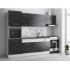 Bucatarie sofia 260 cm, wenge / alb, blat termic wenge, corp cuptor incorporabil