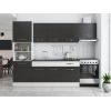Bucatarie sofia 260 cm, wenge / alb, blat termic wenge, corp cuptor incorporabil