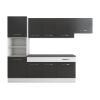 Bucatarie sofia 260 cm, wenge / alb, blat termic wenge, corp cuptor incorporabil