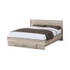 Set dormitor Beta, sonoma, dulap 183 cm, pat 140×200 cm, 2 noptiere, comoda