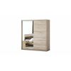 Set dormitor Beta, sonoma, dulap 183 cm, pat 140×200 cm, 2 noptiere, comoda
