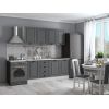 Bucatarie maya 180 cm, gri uni structo, blat kastamonu mersin 28 mm, fronturi mdf