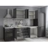 Bucatarie maya 180 cm, gri uni structo, blat kastamonu mersin 28 mm, fronturi mdf