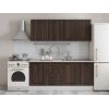 Bucatarie maya 180 cm, nuc columbia, blat kastamonu travertin 28 mm, fronturi mdf