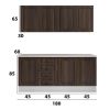 Bucatarie maya 180 cm, nuc columbia, blat kastamonu travertin 28 mm, fronturi mdf