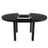 Masa living poli1 w, wenge, extensibila 100/130 cm, lemn masiv de fag/pal