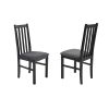 Scaun din lemn masiv de fag tapitat cu stofa s-38 boss10 cz 26 x, negru