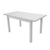 Set masa extensibila 120x150 cm cu 4 scaune tapitate, mb-13 max5 si s-104 so, alb, lemn masiv, stofa
