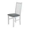 Set masa extensibila 120x150cm cu 4 scaune tapitate, mb-13 max5 si s-38 boss10 b10, alb, lemn masiv de fag, stofa