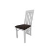 Set masa extensibila 160x200 cm cu 6 scaune tapitate, mb-12 venus1 si s-104 so, alb, lemn masiv, stofa