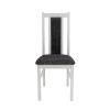 Set masa extensibila 80x110 cm cu 4 scaune tapitate, mb-13 max7 si s-38 boss14 b24b, alb, lemn masiv, stofa